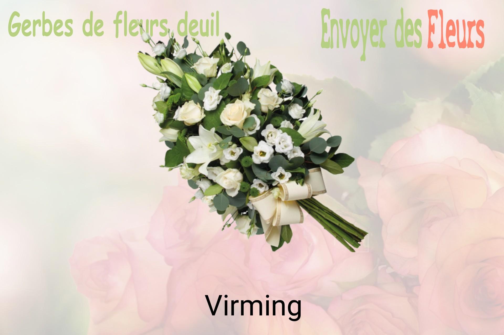 Gerbe de fleurs de deuil livrée à Virming